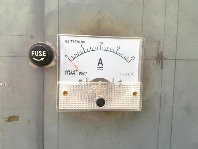 front of panel  first gauge
