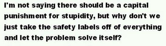 stupidity should solve itself